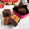 Lebwürfeln Lebkuchen mit Karamell