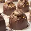 Chocolat - Handgemachter Mini Schokoladenkuchen mit ganache und Karamell und Valrhona-Schokolade, ohne Zuckerzusatz