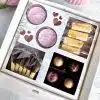 Dolce Vita Gift Box fudge, teelicht, kekse and pralinen