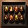 Happy Easter 10 Ostereier Pralinen box 8 er - Ostern ohne Zucker